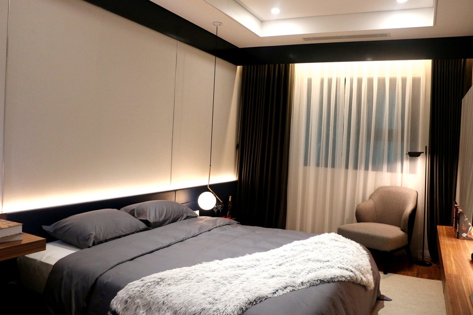Ngất ngây căn hộ mẫu Mỹ Đình Plaza 2 với thiết kế độc đáo ấn tượng - 4 Các phòng ngủ tại Mỹ Đình Plaza 2 được bài trí như những căn hộ khách sạn sang trọng, lịch sự