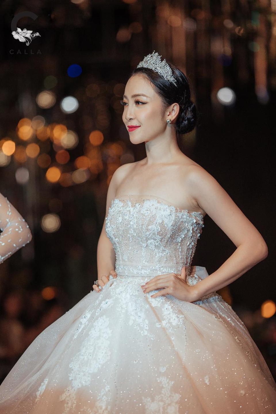Vedette Minh Tú toả sáng trong đêm CALLA LUXURY SHOW 2017 - 2 Chương trình có sự góp mặt của nhiều nghệ sĩ như diễn viên múa Linh Nga, MC Mai Ngọc, MC Huyền Châu... Linh Nga khoe vai trần trong mẫu váy thiết kế bồng bềnh tựa như nàng công chúa.