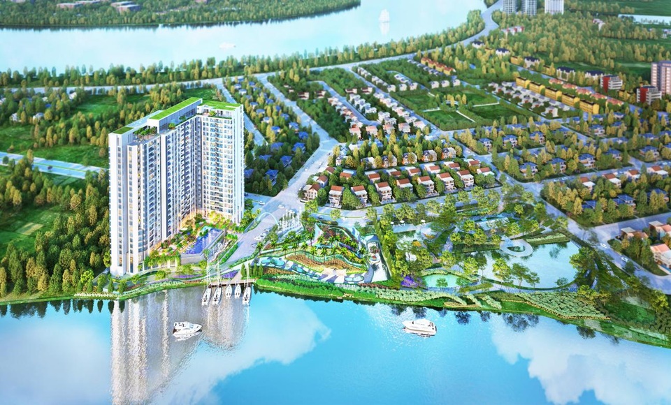 Xây cầu qua đảo Kim Cương, Thủ Thiêm Dragon “Nóng” từ phút đầu tiên - 1 Thủ Thiêm Dragon nằm trong khuôn viên hơn 3ha ven sông thuộc Khu dân cư Thủ Thiêm Villa 34ha, kế cận Tuyến Metro số 2 và Đảo Kim Cương.