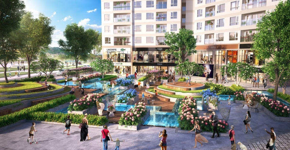 Sống chuẩn 5 sao bên kỳ quan thế giới - 2 Hồ cảnh quan lấy cảm hứng từ khối rubic dưới chân tòa tháp The Sapphire Residence