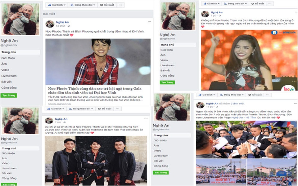 Đêm nhạc YoLo của MobiFone ghi đậm dấu ấn với giới trẻ miền Trung - 4 FanPage Nghệ An liên tục cập nhật những thông tin và hình ảnh trước và trong đêm nhạc Yolo của MobiFone khiến người hâm mộ háo hức