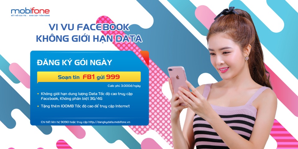 “Nữ hoàng livestream” Khởi My trở lại và rất lợi hại với gói 4G của MobiFone - 3 Đăng ký ngay gói Facebook data của MobiFone để lướt Facebook, livestream với thần tượng cả ngày miễn phí data