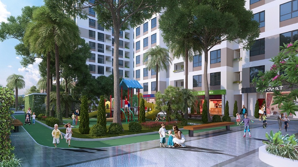 Valencia Garden đã xây dựng xong phần thô và bước vào giai đoạn hoàn thiện