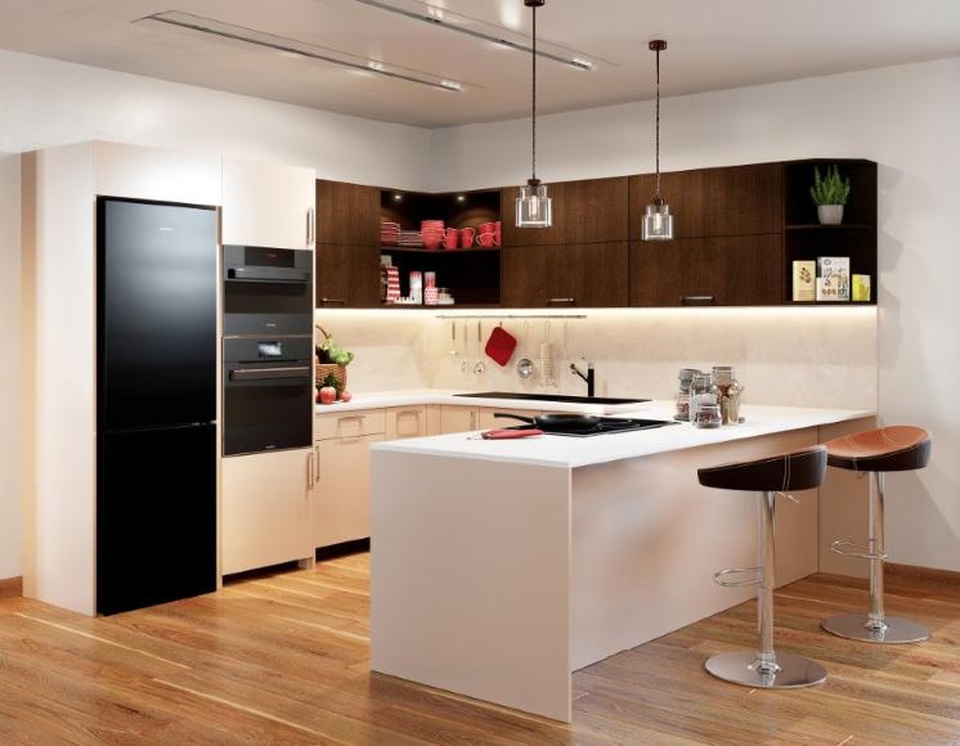 Công nghệ bếp Đức độc đáo nay đã đến với người Việt - 3 Một gian bếp mẫu ứng dụng toàn bộ giải pháp từ Häfele, bao gồm vật liệu, đèn, thiết bị gia dụng v.v.