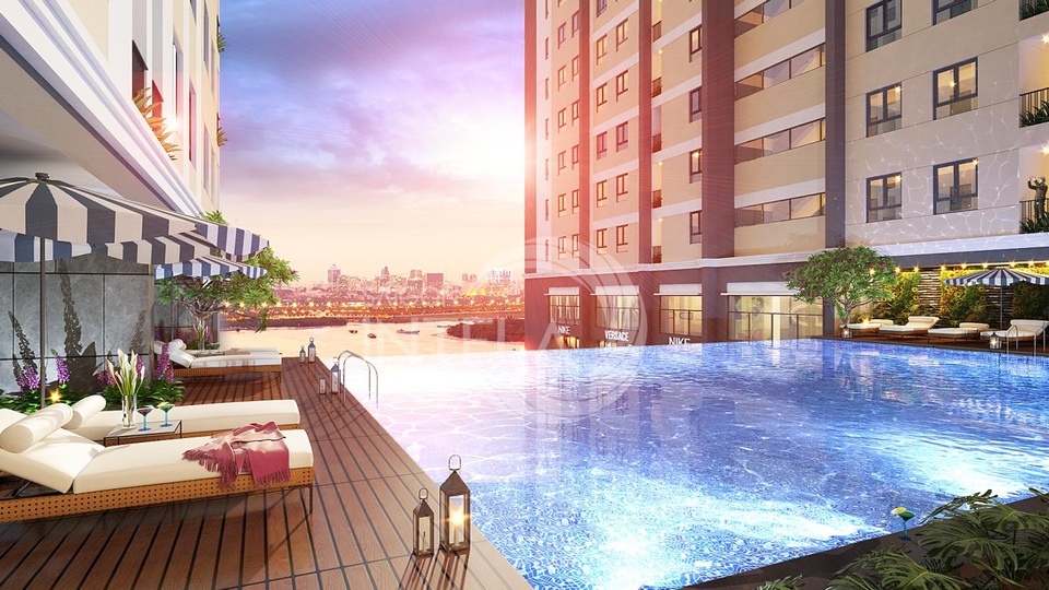 Chuỗi ưu đãi tưng bừng cho người mua căn hộ thông minh - 2 Hồ bơi tràn bờ hai hướng nhìn trên cao tại khu căn hộ Saigon Intela