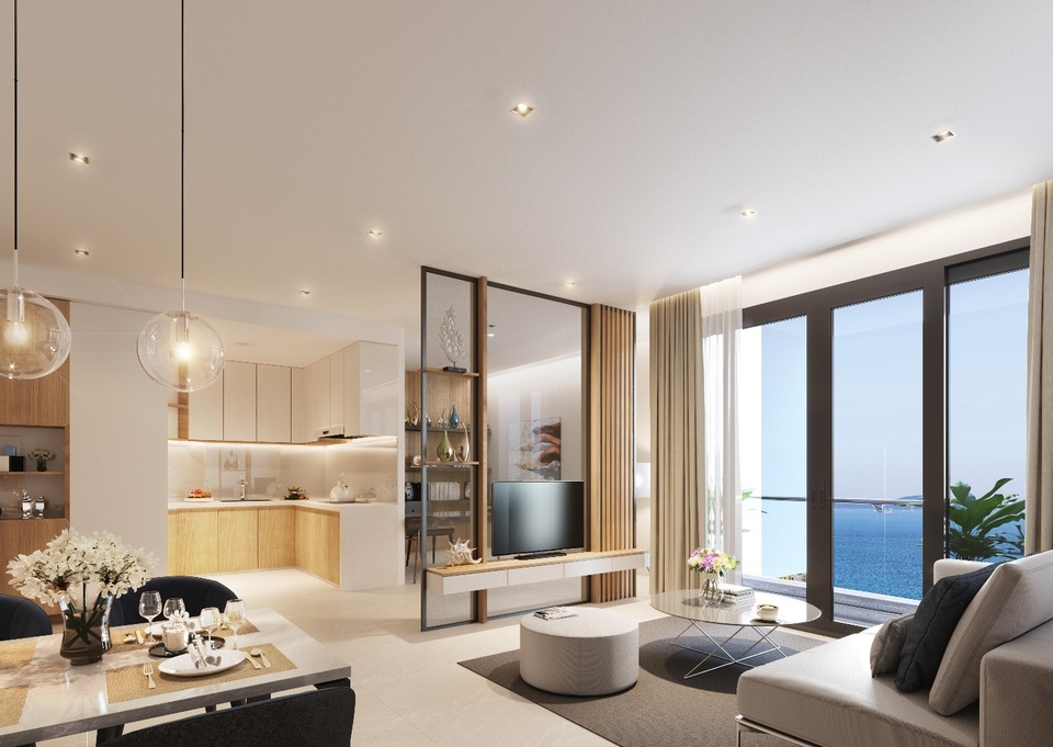 Các căn hộ tại Scenia Bay đều có tầm nhìn trực diện ra Vịnh Nha Trang