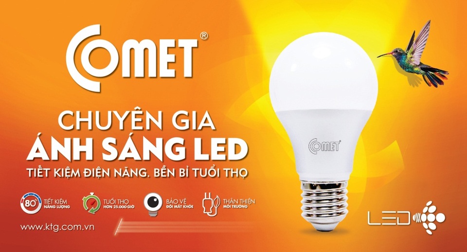 Chiếu sáng tiết kiệm điện nhất với đèn Led - 4 Đa dạng về mẫu mã cùng những tính năng nổi trội, Comet Led đang là thương hiệu được người tiêu dùng lựa chọn trở thành giải pháp chiếu sáng và trang trí nội thất cho ngôi nhà của mình.