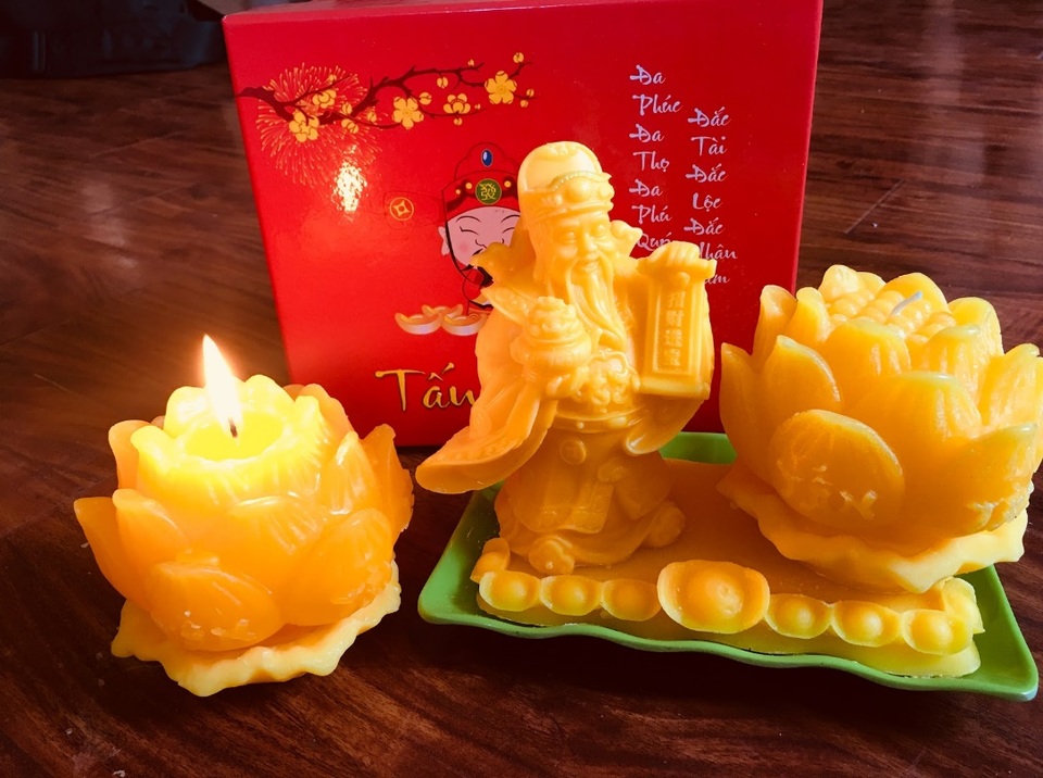 Nến Hoa Sen - Tấn Tài Lộc: Món quà "hot" Tết Mậu Tuất - 1 Nến Hoa sen - Tấn Tài Lộc, món quà xuân ý nghĩa