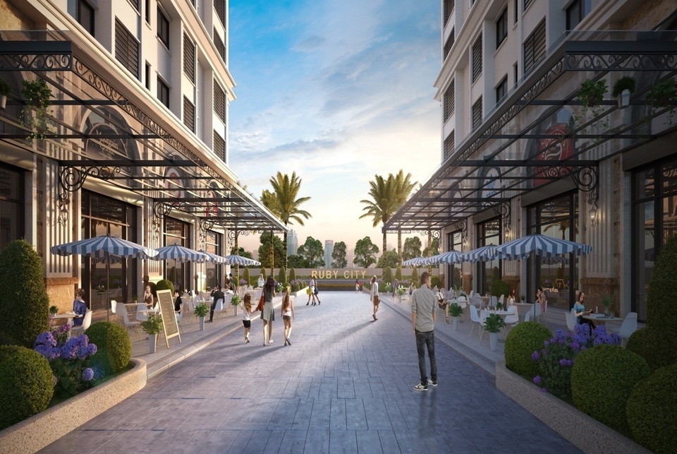 Dự án xanh trên đất vàng Long Biên, hỗ trợ lên tới 80% gia trị căn hộ - 3 Lối đi giữa hai tòa tháp của Dự án Ruby City CT3