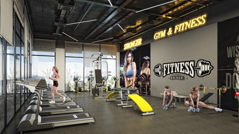 Khu chức năng thể thao được đầu tư đồng bộ, hiện đại, phục vụ tối đanhu cầu rèn luyện sức khỏe của khách hàng