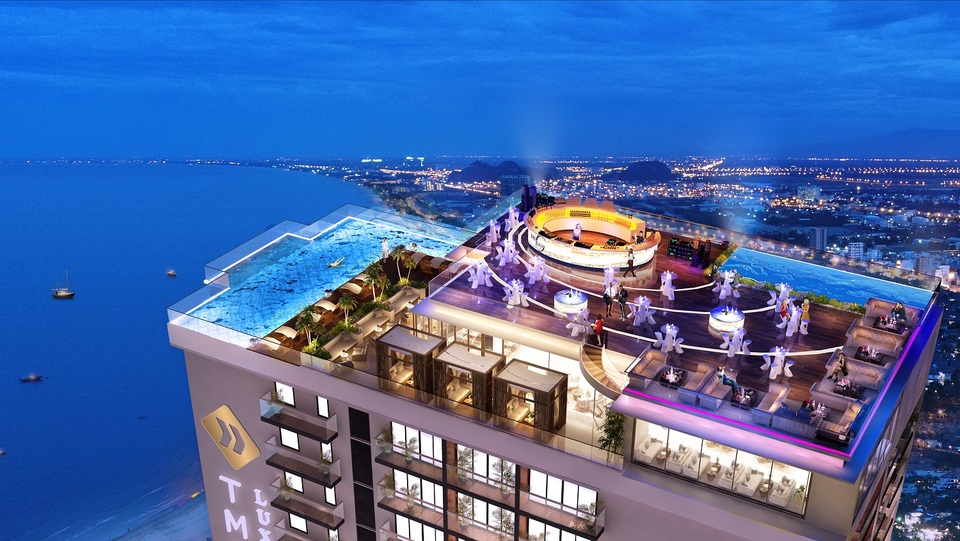 Những điểm cộng khiến Condotel TMS Đà Nẵng hấp dẫn nhà đầu tư - 3 Sky Pool Bar thời thượng trên tầng cao nhất của dự án