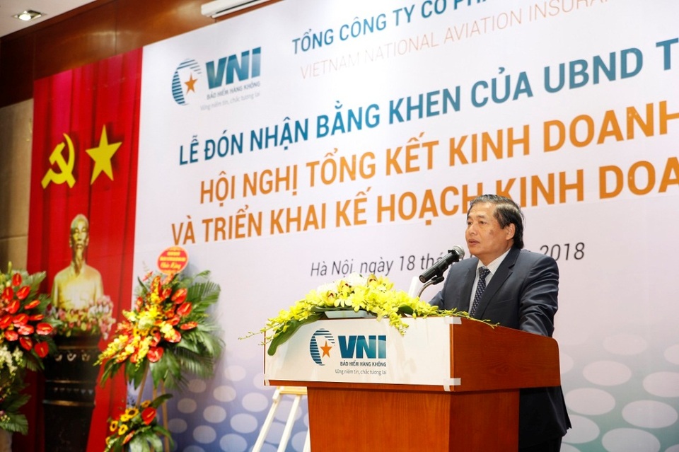 Bảo hiểm Hàng không (VNI) đón nhận Bằng khen của UBND TP.Hà Nội - 3 Ông Nguyễn Việt Xô - Bí thư Đảng ủy Khối DN Hà Nội phát biểu
