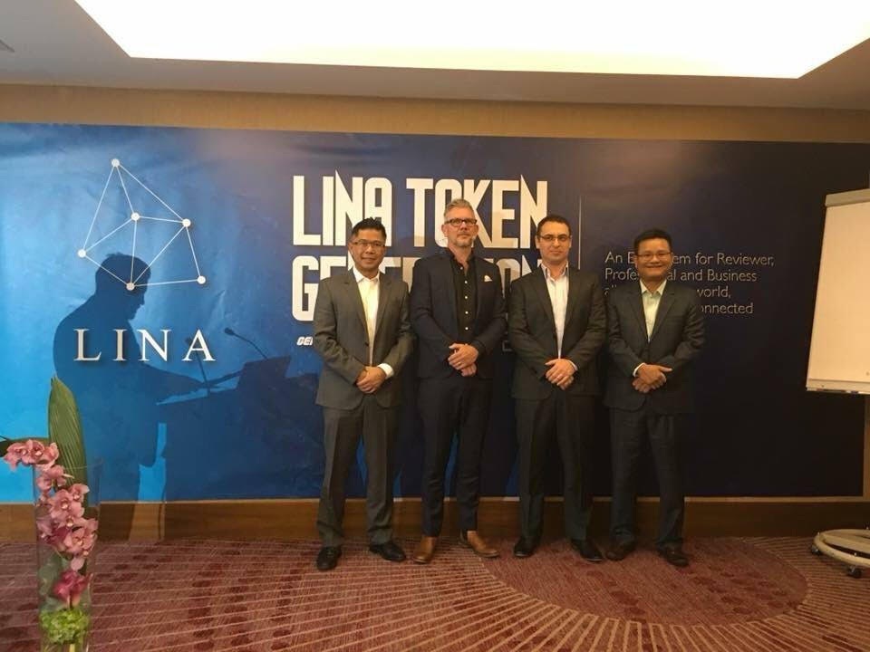 Các nhà sáng lập Lina.review tại một sự kiện ở Thụy Sỹ