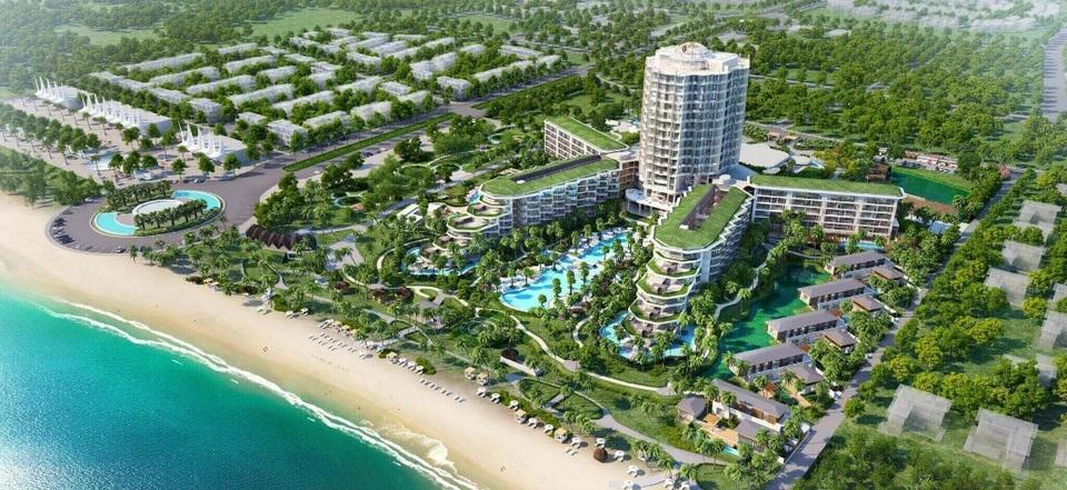 Địa ốc MGV – chinh phục bài toán bán biệt thự “triệu đô” - 2 Phối cảnh tổng thể dự án InterContinental Phu Quoc Long Beach Residences