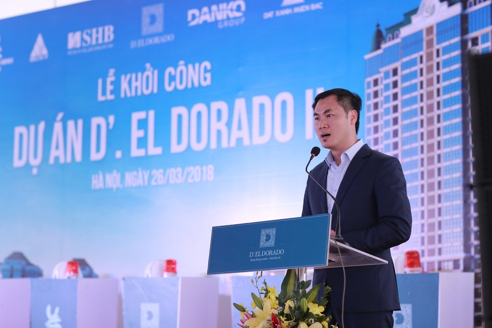 Tân Hoàng Minh khởi công dự án trên “đất vàng” bên Hồ Tây - D’. El Dorado II - 3 Phát biểu tại buổi lễ, ông Vũ Cương Quyết – Tổng Giám đốc Đất Xanh Miền Bắc hoàn toàn tin tưởng dự án sẽ được khách hàng đón nhận nồng nhiệt