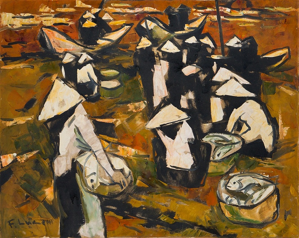 Giới thiệu triển lãm “Bút Lực”của họa sĩ Phạm Lực - 1 Phạm Lực - Chợ cá (2008)
