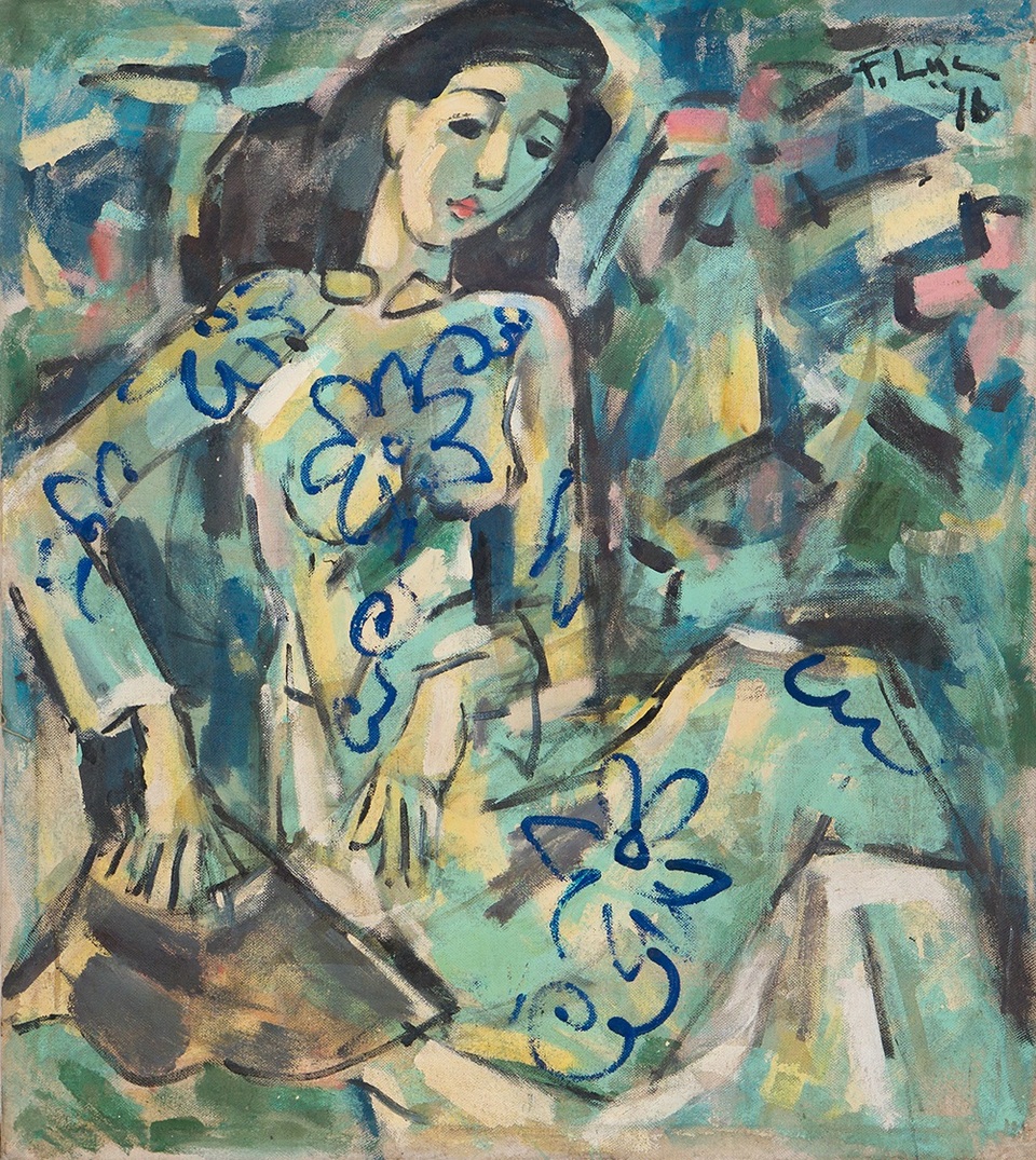 Giới thiệu triển lãm “Bút Lực”của họa sĩ Phạm Lực - 2 Phạm Lực – Cô Lán (1976)