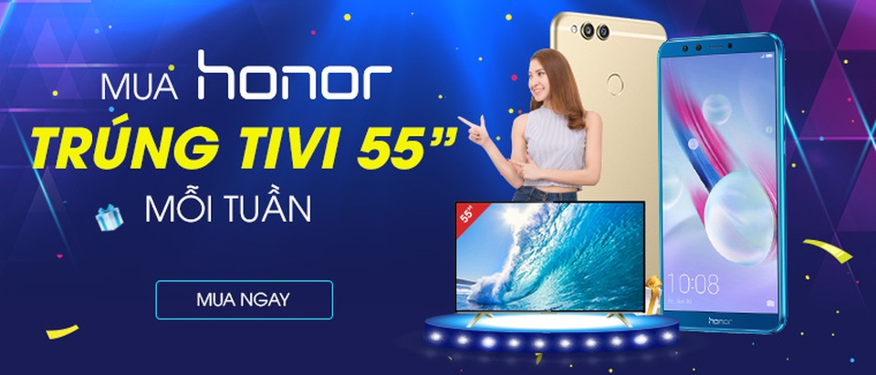 Tặng TV 55 inch khi mua điện thoại Honor: Chiêu khuyến mãi gây sốc - 1 Cơ hội trúng Tivi LCD TCL 55 inch trị giá 10 triệu đồng mỗi tuần khi mua điện thoại Honor