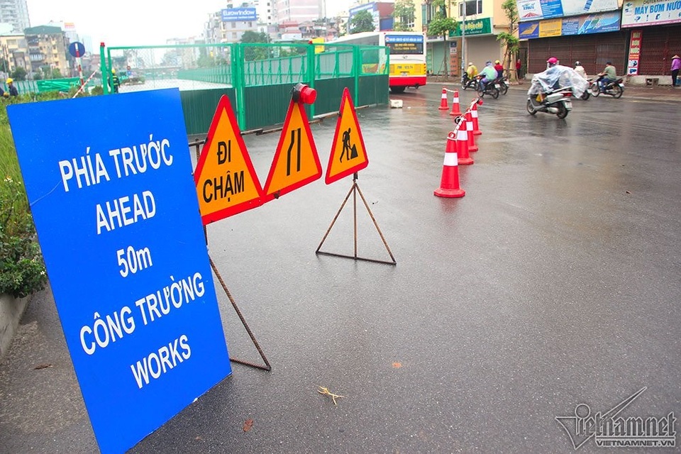 Diện mạo đường Minh Khai với công trình điểm nhấn mới - 1 “Siêu dự án” đường vành đai 2 đang thi công đoạn Trường Chinh đến Ngã tư Vọng (Ảnh: Vietnamnet)