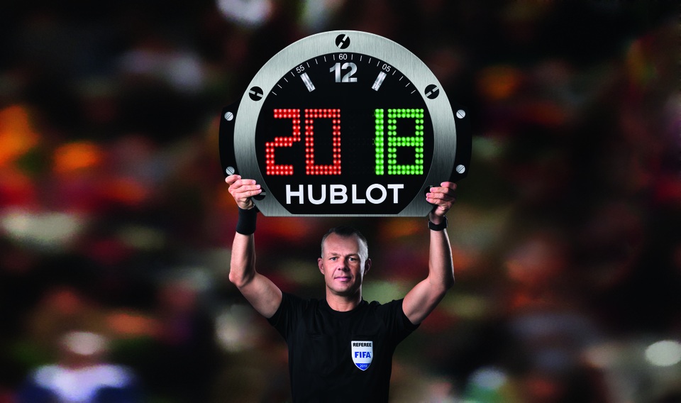 Hublot là thương hiệu đồng hồ bảo trợ chính thức cho FIFA World Cup từ năm 2010 và tiếp tục đồng hành tại giải đấu năm nay.