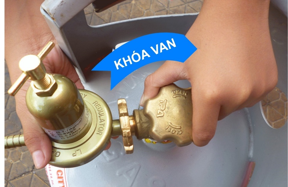 Báo động nguy cơ cháy nổ tại các chung cư và khu dân cư trong mùa nắng nóng - 3 Luôn khóa van cổ bình khi không sử dụng