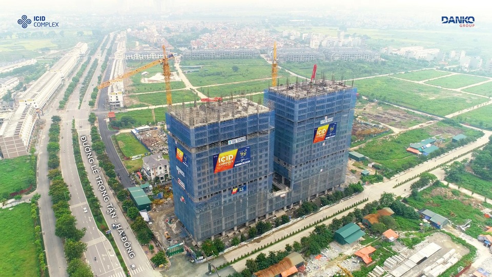 AEON Mall Hà Đông góp phần gia tăng giá trị BĐS khu vực - 2 Tháng 6/2018, ICID Complex đã xây dựng đến tầng 20, đảm bảo tiến độ đúng như cam kết, dự kiến bàn giao quý II/2019