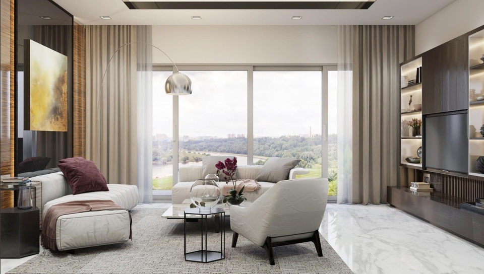 Jamona Sky Villas – Thiết kế đặc quyền của biệt thự trên không - 2 Không gian sang trọng hướng nhìn ôm trọn dòng sông xanh mát là điểm nội bật của Jamona Sky Villas