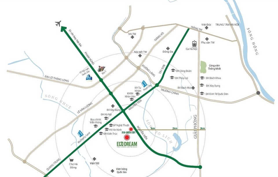 Eco Dream: Căn hộ trung tâm – nội thất xứng tầm - 1 Eco Dream sở hữu vị trí thuận lợi