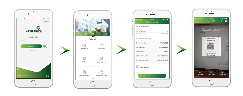 4 bước đơn giản để thanh toán mua vé thành công với tính năng quét mã QR trong các ứng dụng của ngân hàng