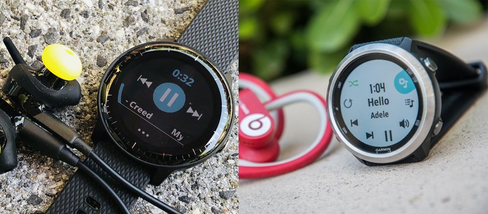 Garmin fēnix 5 Plus series “cháy hàng” sau 2 tuần ra mắt - 4 Forerunner 645 Music (ảnh phải) và vívoactive 3 Music (ảnh trái) cũng là 2 sản phẩm hỗ trợ tính năng phát nhạc nhưng có mức giá “mềm” hơn