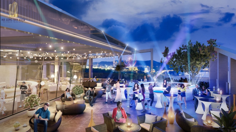 Sức hấp dẫn của bất động sản đầu tư được xác lập quyền sở hữu bằng sổ đỏ - 2 Sky Bar trên tầng cao, vui chơi trên đỉnh Hạ Long Bay