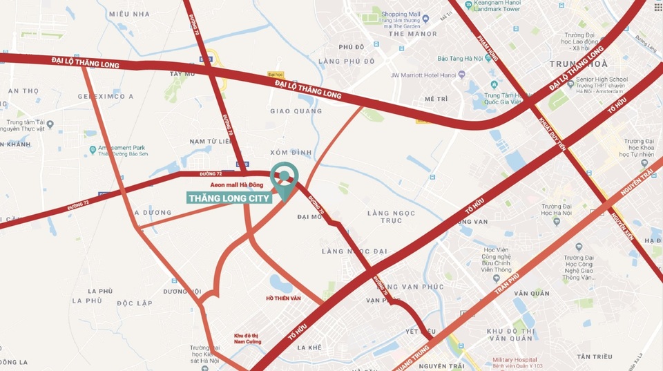 Hạ tầng hiện đại và hoàn chỉnh xung quanh dự án Thăng Long City.