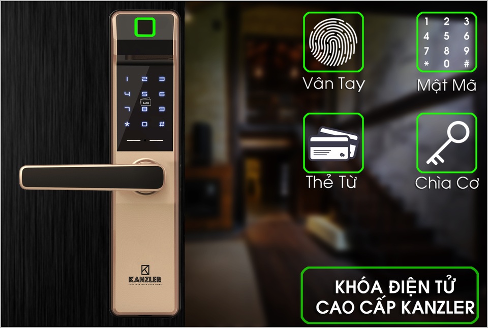 Khoá điện tử kanzler - giải pháp thông minh cho ngôi nhà của bạn - 1 Khoá điện tử kanzler - giải pháp thông minh cho ngôi nhà của bạn - 1