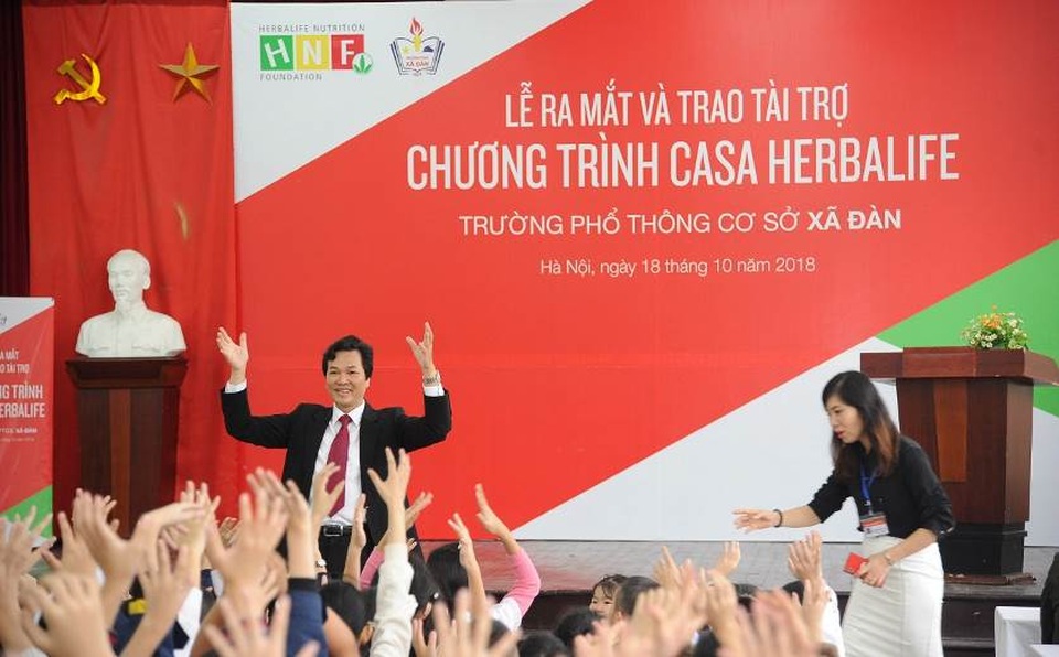 Quỹ Herbalife Nutrition hỗ trợ tăng cường dinh dưỡng cho gần 500 học sinh trường PTCS Xã Đàn - 2 Quỹ Herbalife Nutrition hỗ trợ tăng cường dinh dưỡng cho gần 500 học sinh trường PTCS Xã Đàn - 2