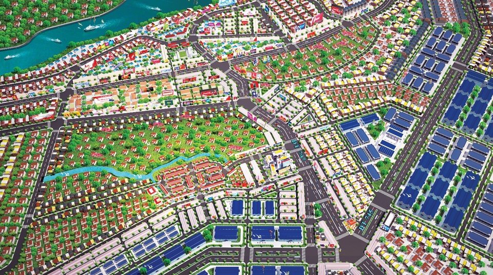 Tân Uyên lên đô thị loại III, bất động sản nhộn nhịp giao dịch - 2 Phối cảnh dự án New Town 8 tọa lạc ngay trung tâm thị xã Tân Uyên - nơi có hệ thống giao thông kết nối liên vùng thông suốt.