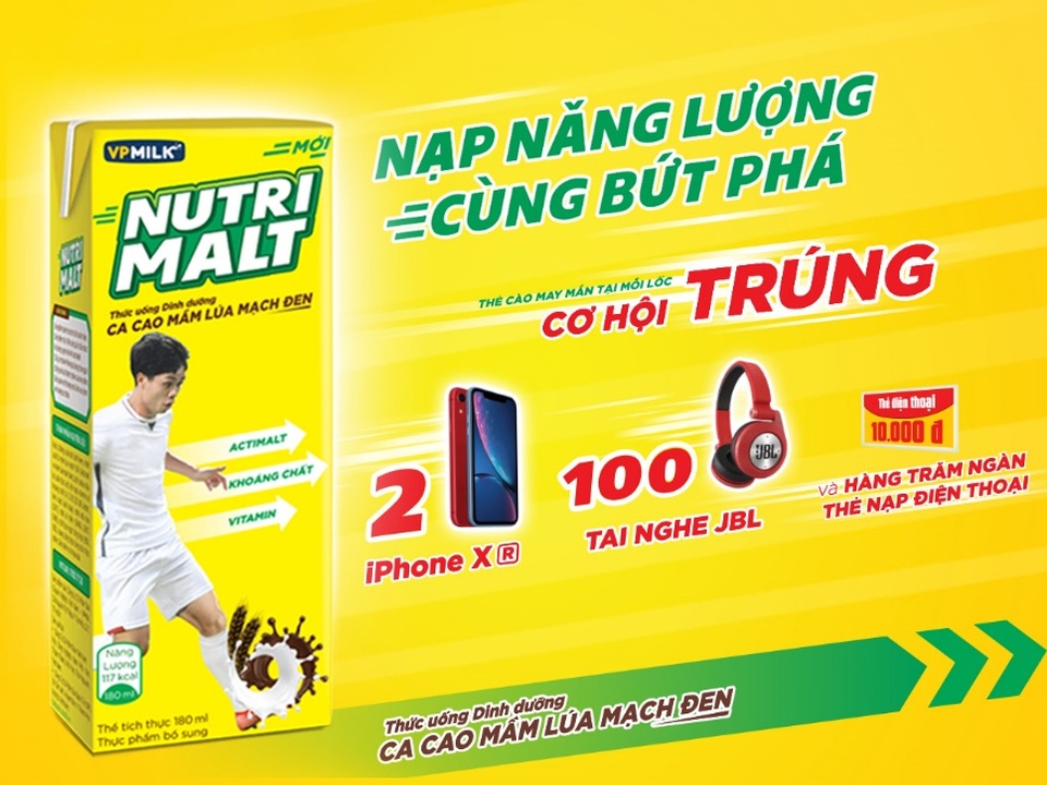 Nạp năng lượng cùng bứt phá với NUTRIMALT- Thức uống dinh dưỡng ca cao mầm lúa mạch đen - 3 Uống NUTRIMALT – Trúng iPhone XR