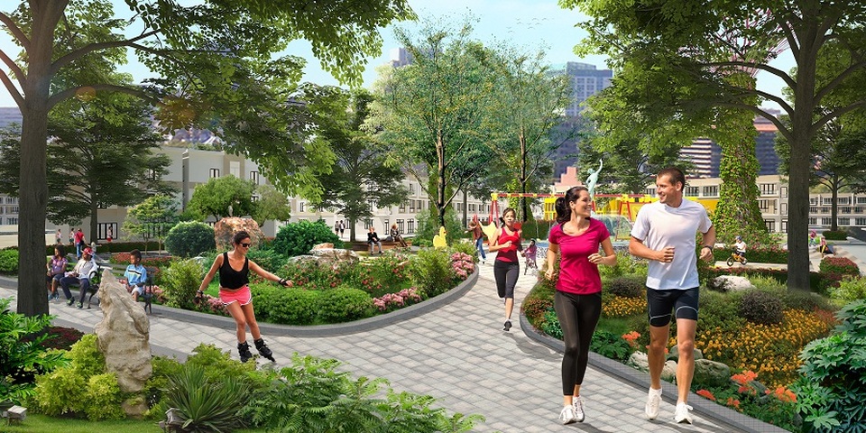 Eco Town Long Thành: Sức hút từ vị trí trung tâm - 2 Eco Town Long Thành được quy hoạch nhiều mảng xanh đan xen.