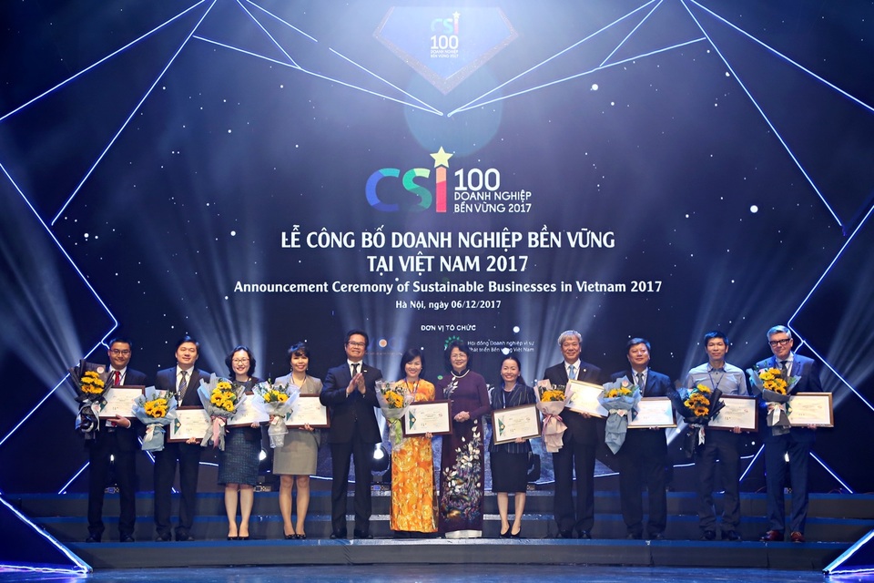 Lễ công bố doanh nghiệp bền vững năm 2018 - 1 Các doanh nghiệp bền vững được biểu dương năm 2017