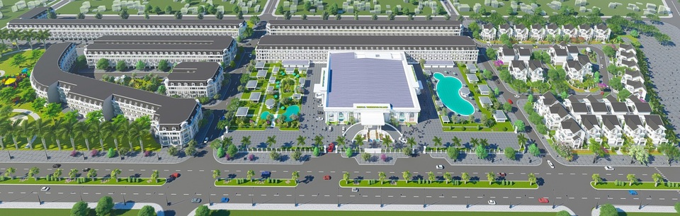Việt Mỹ Villas – Điểm sáng mới cho thị trường bất động sản Tuyên Quang - 1 Phối cảnh tổng thể dự án khu đô thị Việt Mỹ Villas