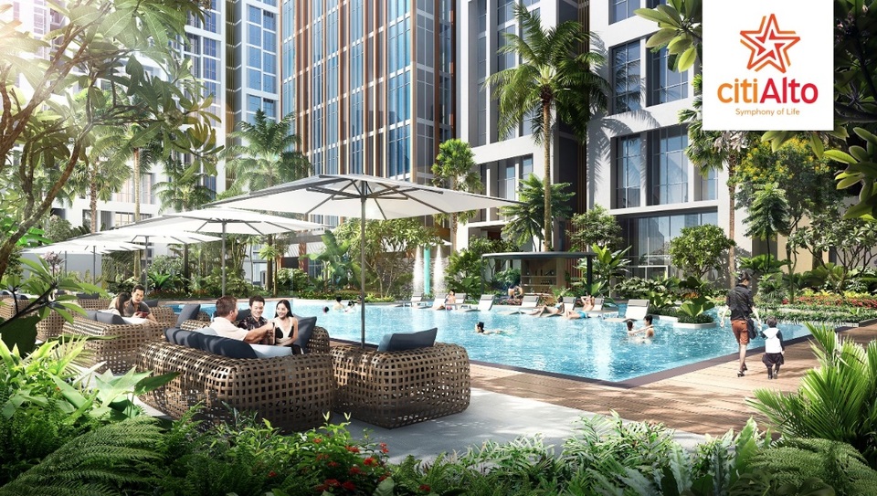 CitiAlto – Căn hộ tầm trung chất lượng khác biệt và vượt trội - 2 CitiAlto được thừa hưởng không gian xanh với mật độ cây xanh cao gấp 9 lần so với khu vực nội thành