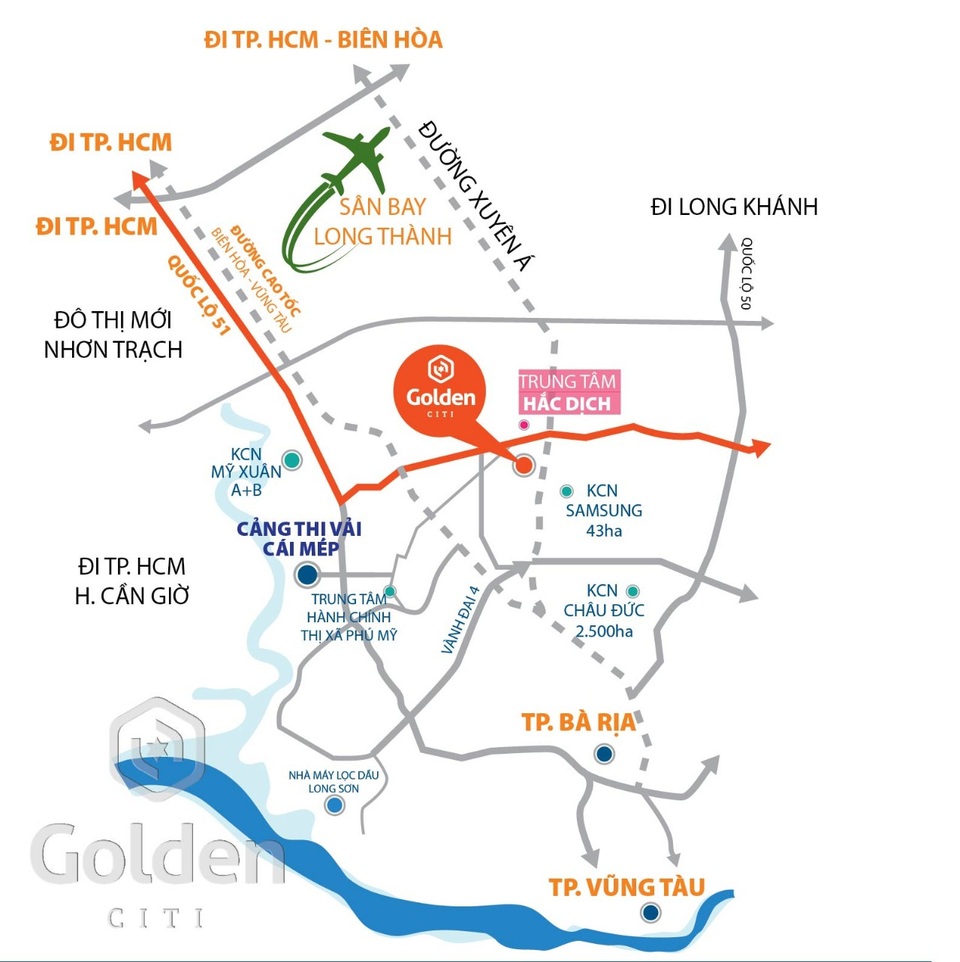 Phú Mỹ - Bà Rịa: Các dự án đầu tư có độ an toàn cao đang hút người mua - 3 Golden Citi tọa lạc tại trung tâm Phường Hắc Dịch, Thị xã Phú Mỹ dễ dàng di chuyển đến cảng Thị Vải – Cái Mép hay trung tâm TP Vũng Tàu, TP.HCM. LH dự án: 0889 39 88 68