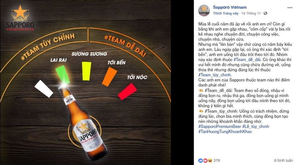 Sapporo – Bia đỉnh cho văn hóa uống bia tùy chỉnh - 1 Sapporo – Bia đỉnh cho văn hóa uống bia tùy chỉnh - 1