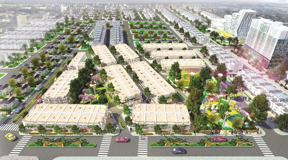 Đất nền Long Thành: Kênh đầu tư hấp dẫn năm 2019 - 1 Phối cảnh tổng thể khu đô thị Eco Town Long Thành.