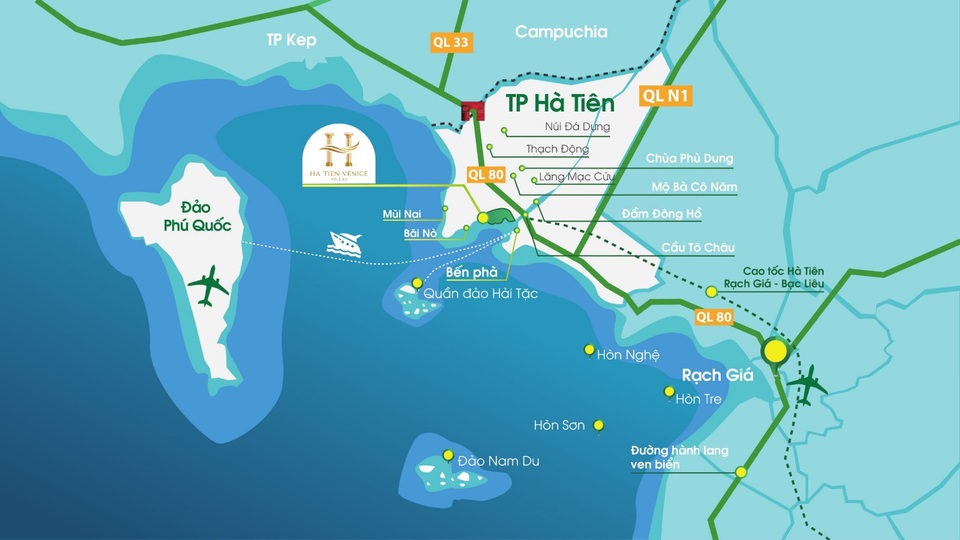Thế đắc địa của Ha Tien Venice Villas trên thị trường bất động sản biển - 1 Vị thế đắc địa của dự án Ha Tien Venice Villas
