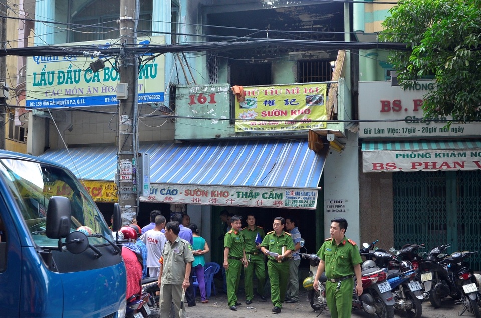 Công an có mặt khám nghiệm hiện trường