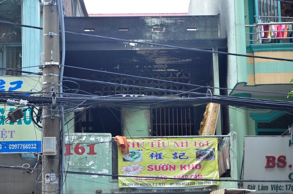 Lầu 1 căn nhà nơi xảy ra cháy