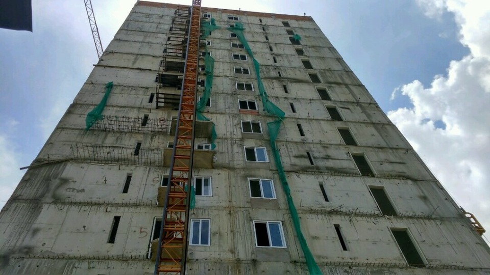 Đứt cáp vận thăng, 2 công nhân rơi từ tầng 8 - 1 Công trình chung cư Tân Bình Apartmentnơi xảy ra tai nạn lao động