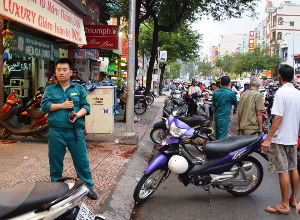 Hiện trường ông Bình bị chém gần đứt lìa cánh tay