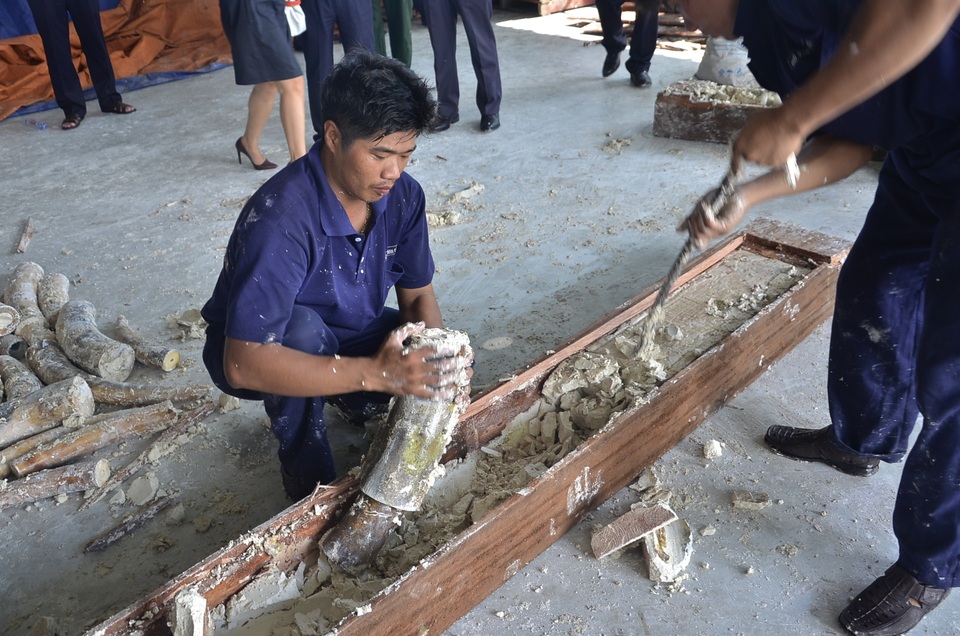 Những khúc ngà voi được lật lên