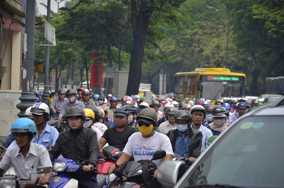 Thời điểm xảy ra kẹt xe không ghi nhận có va chạm giao thông hay sự cố nào về giao thông.